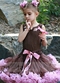 Пышная юбка американка Pettiskirt шоколадно-розовая, 2-4 года.