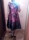 Платье ретро, цв. Фиолетовый с георгиной, S, M, L