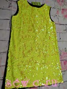 Платье в стиле чикаго с пайетками салатовое, р. 128-158